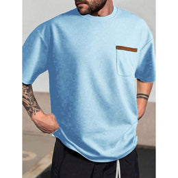 Round Neck Pocket Detailing Regular Fit T-shirt