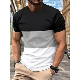 Men Colourblocked Round Neck T-shirt