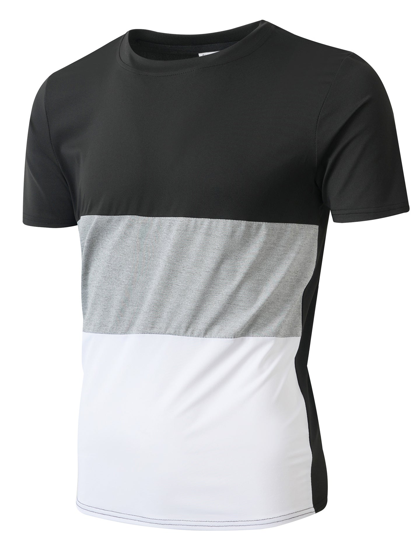 Men Colourblocked Round Neck T-shirt