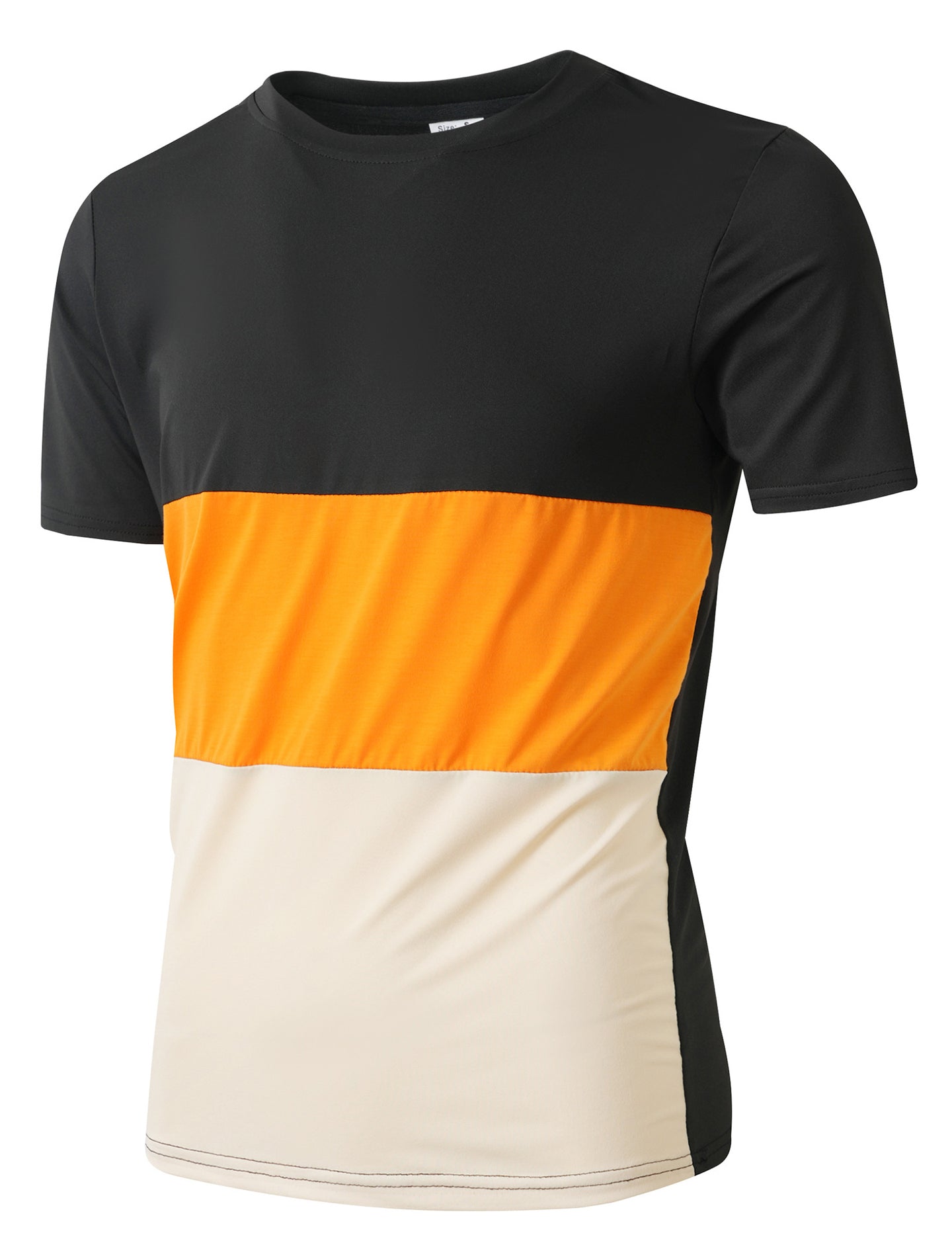 Men Colourblocked Round Neck T-shirt