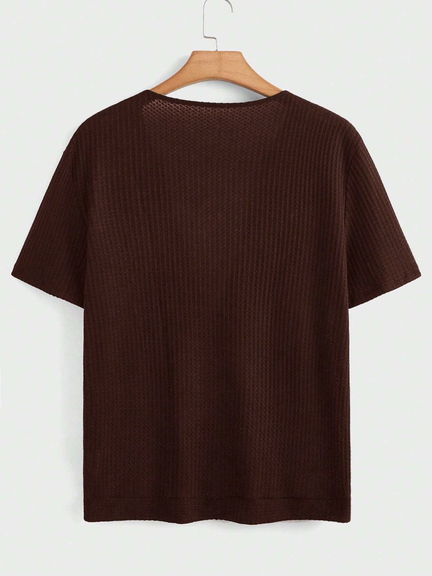 V-Neck Raw Edge Slim Fit T-shirt
