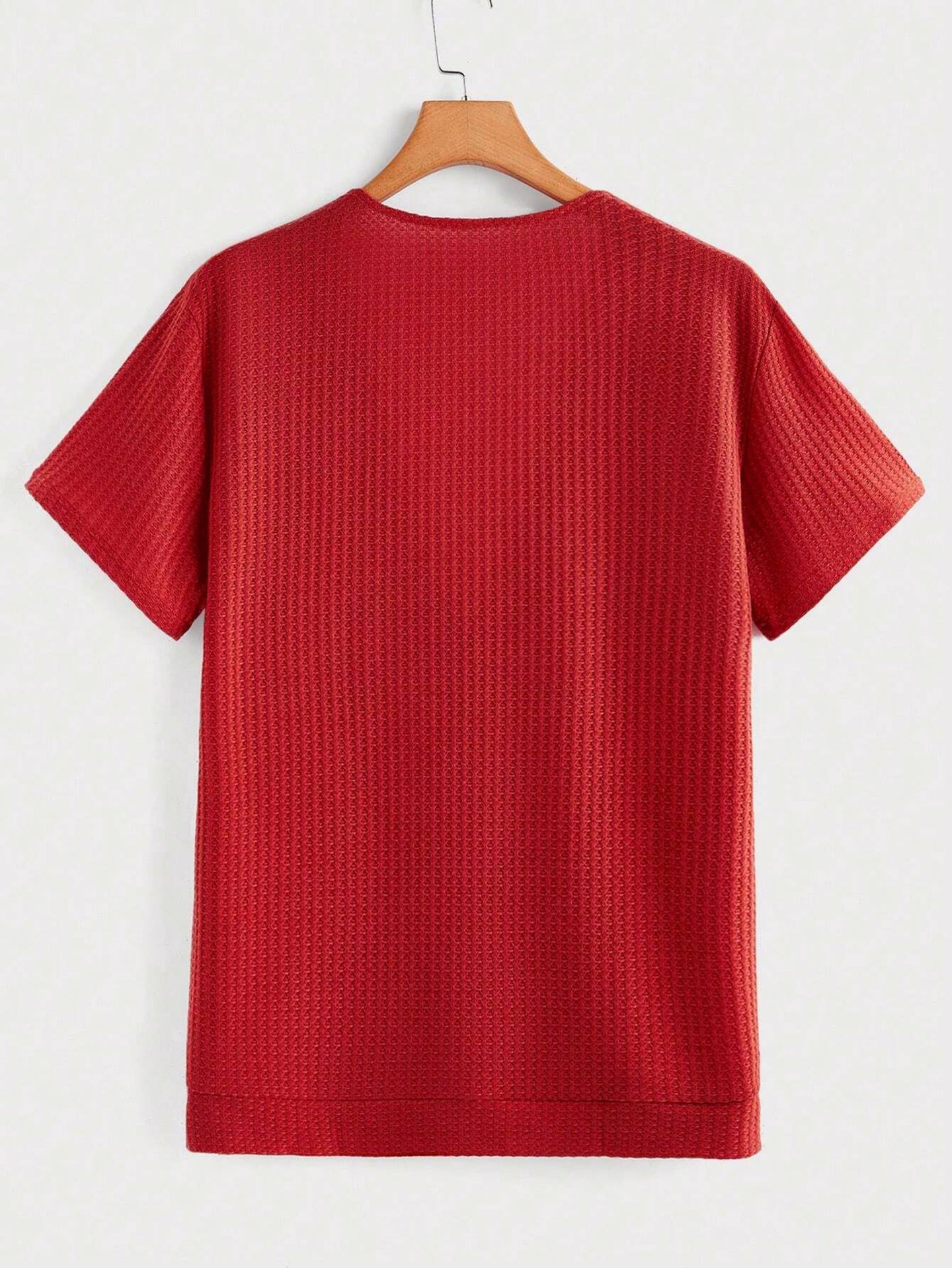 V-Neck Raw Edge Slim Fit T-shirt
