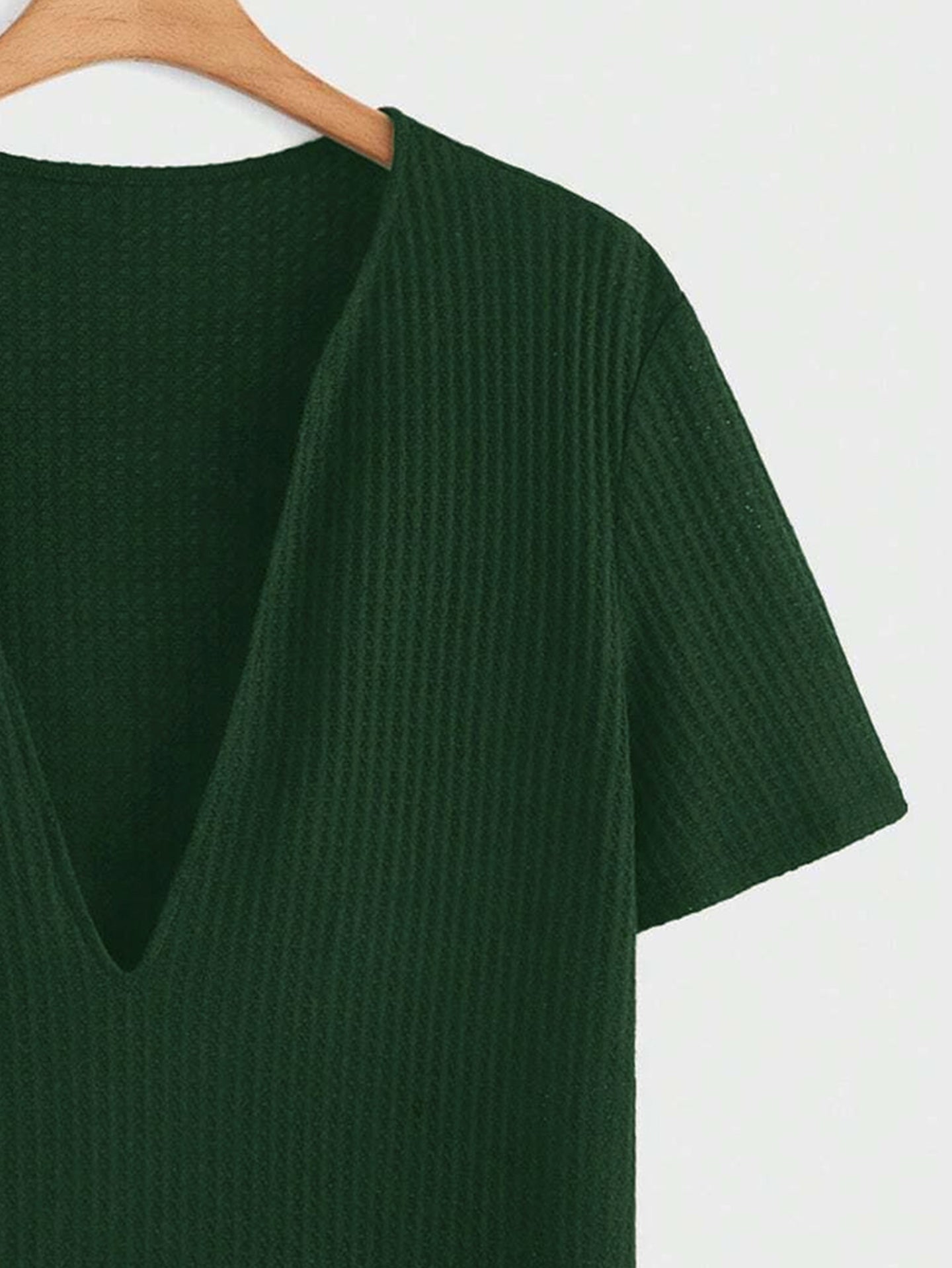 Men V-Neck Short Sleeves Fit T-shirt