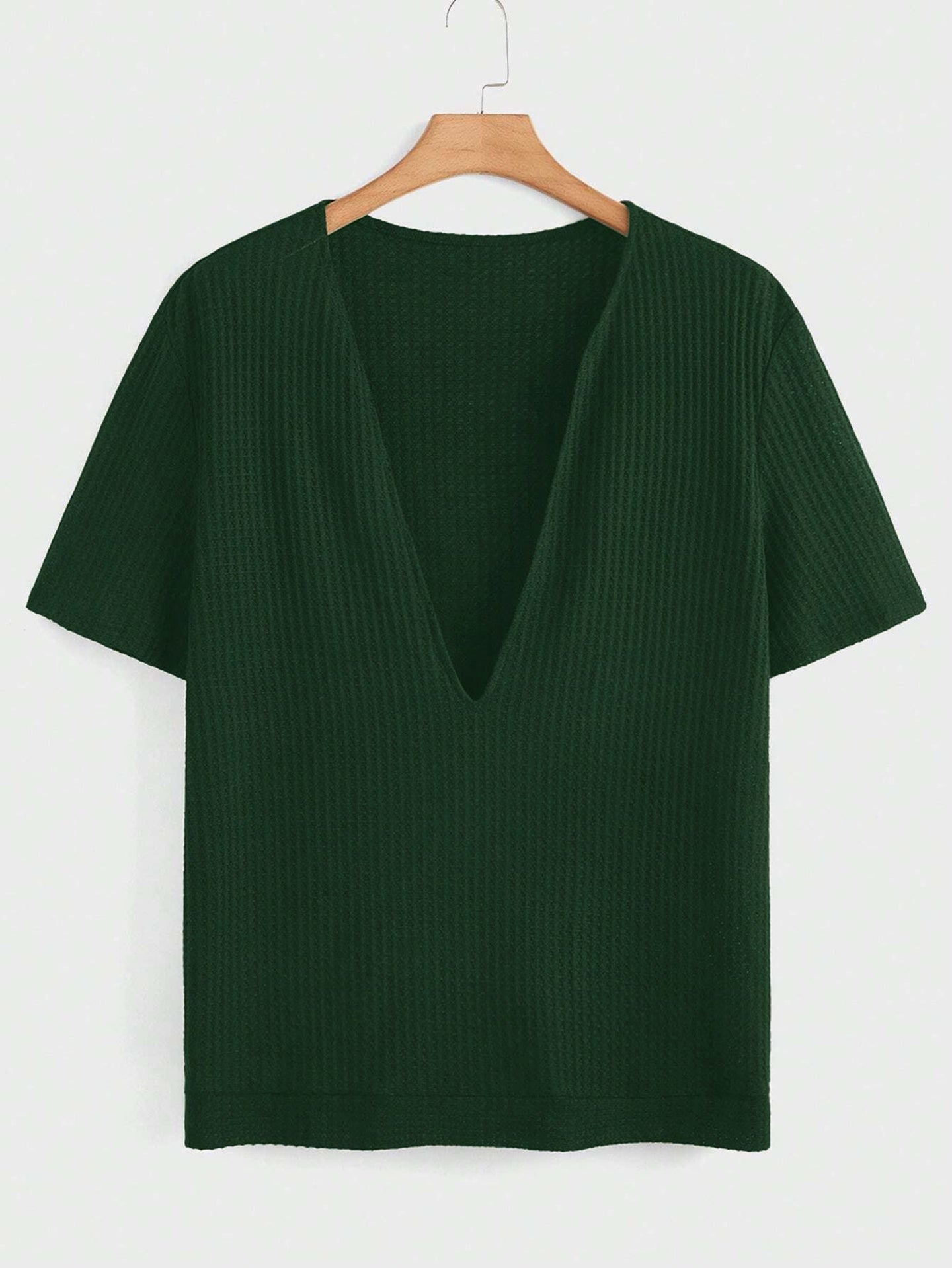 Men V-Neck Short Sleeves Fit T-shirt