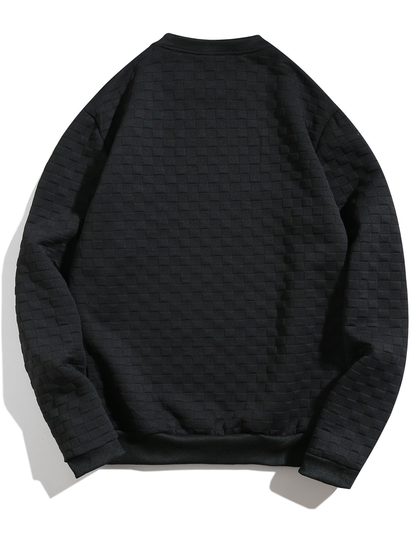 Men Self Design Round Neck Long Sleeves Pullover Sweatshirt