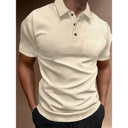 Men Solid Polo Collar T-shirt