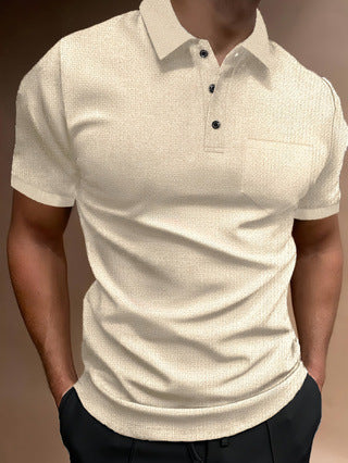 Men Solid Polo Collar T-shirt