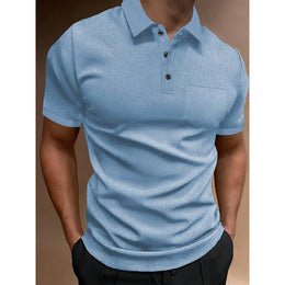 Men Solid Polo Collar T-shirt