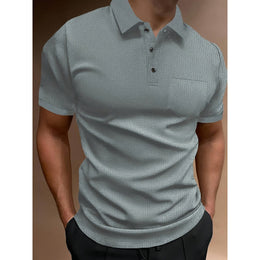 Men Solid Polo Collar T-shirt