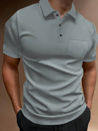 Men Solid Polo Collar T-shirt