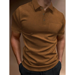 Men Solid Polo Collar T-shirt