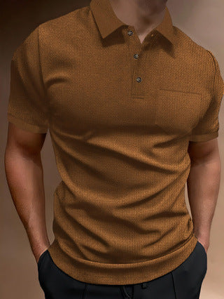 Men Solid Polo Collar T-shirt
