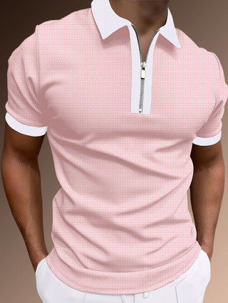 Men Solid Polo Collar T-shirt
