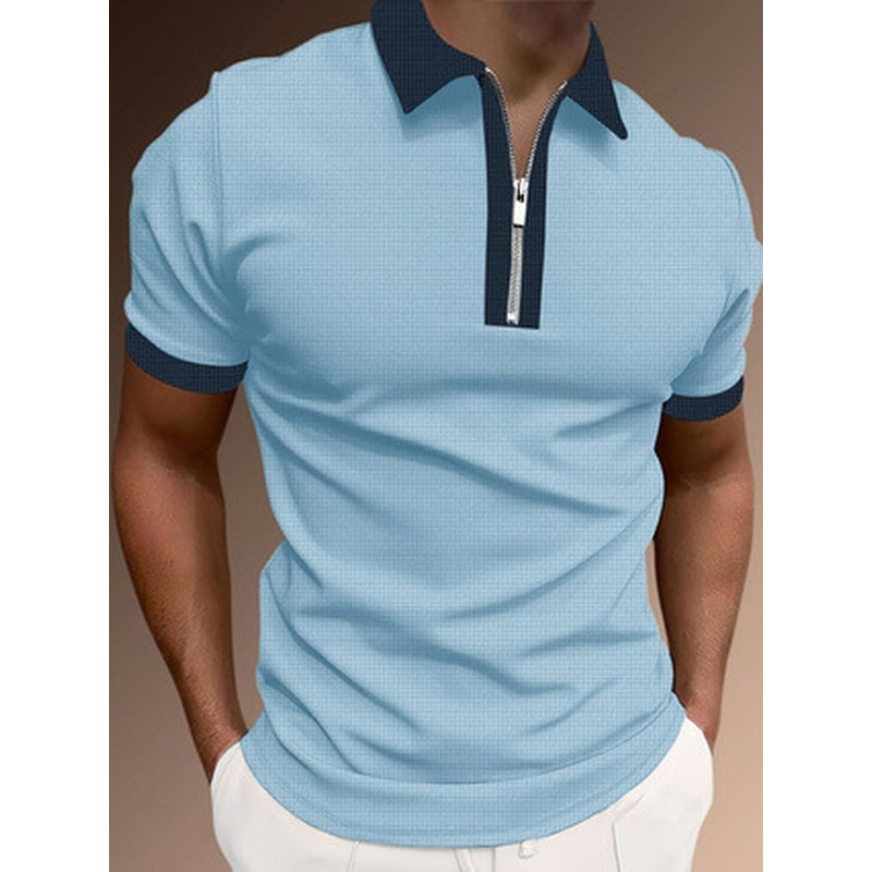 Men Solid Polo Collar T-shirt