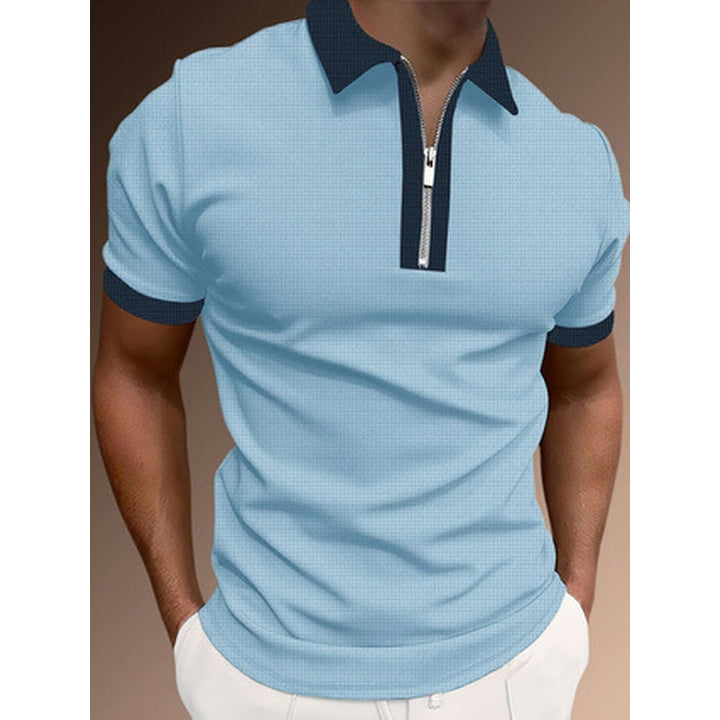 Men Solid Polo Collar T-shirt