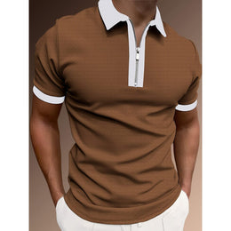 Men Solid Polo Collar T-shirt