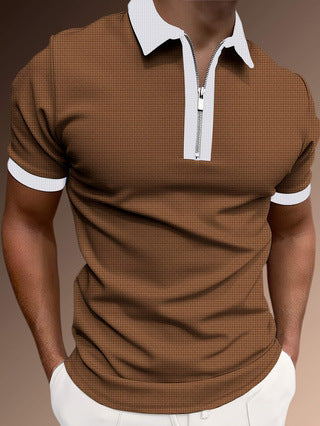 Men Solid Polo Collar T-shirt