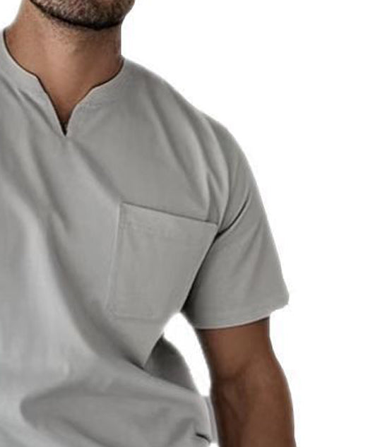 Men Solid V-Neck T-shirt