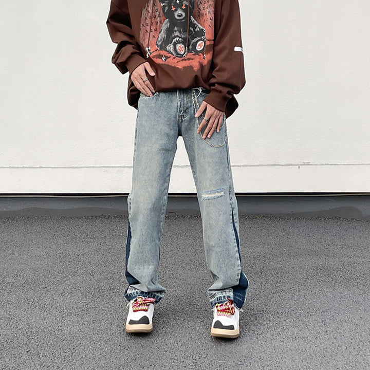 Men Relaxed Fit Heavy Fade Mid-Rise Jeans