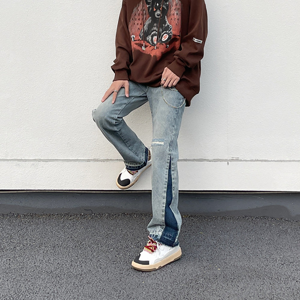 Men Relaxed Fit Heavy Fade Mid-Rise Jeans