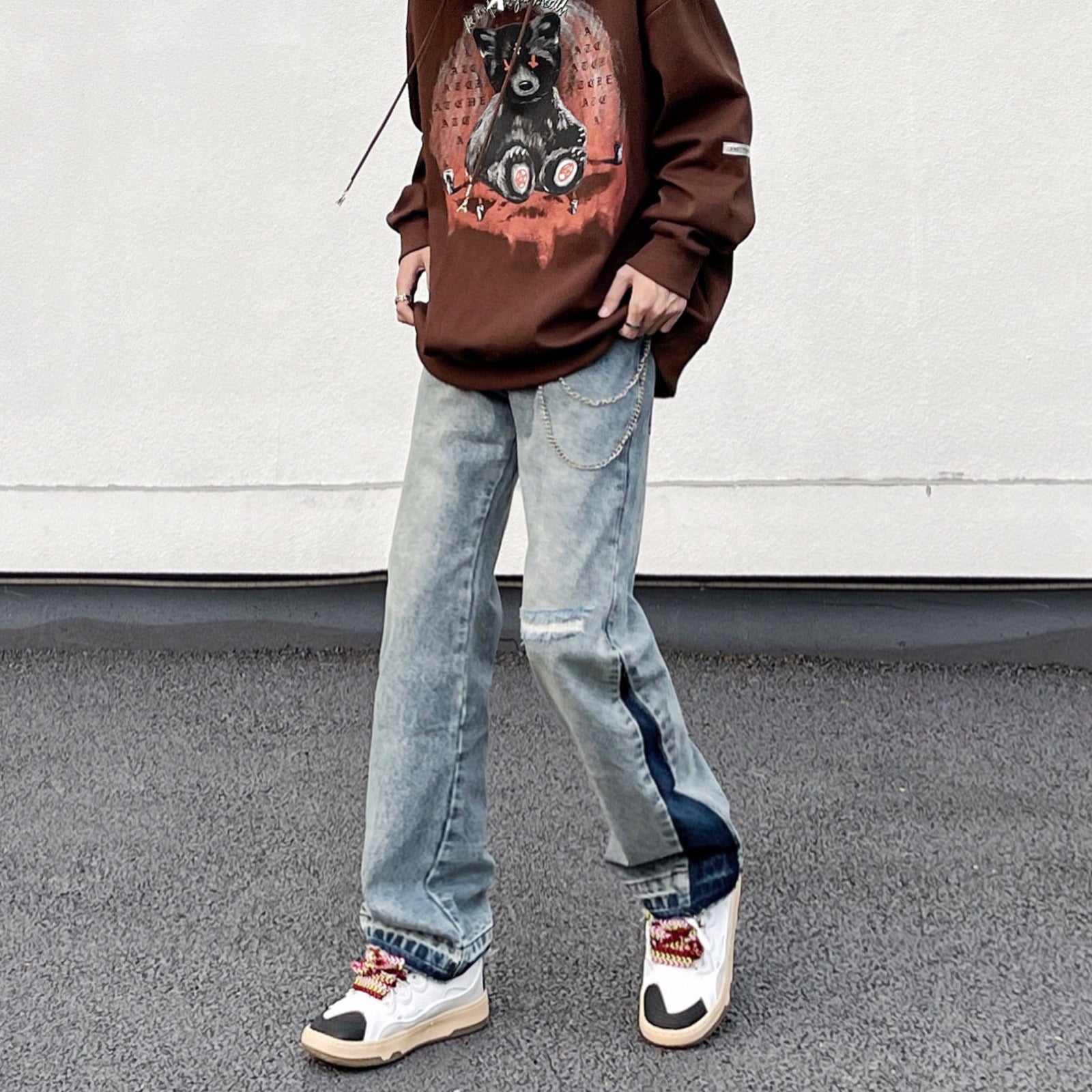 Men Relaxed Fit Heavy Fade Mid-Rise Jeans