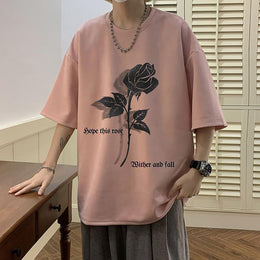 Men Floral Printed Round Neck T-shirt