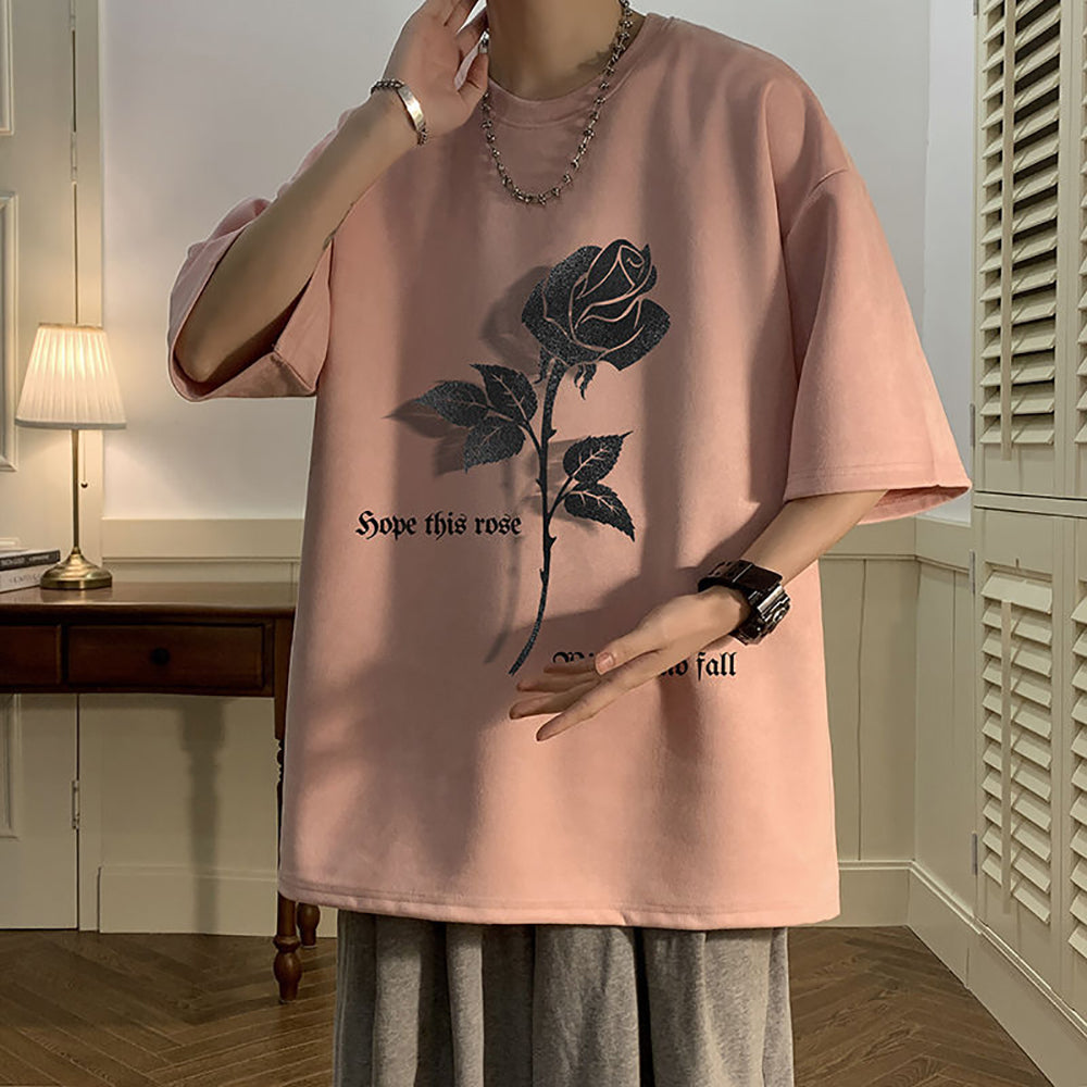 Men Floral Printed Round Neck T-shirt