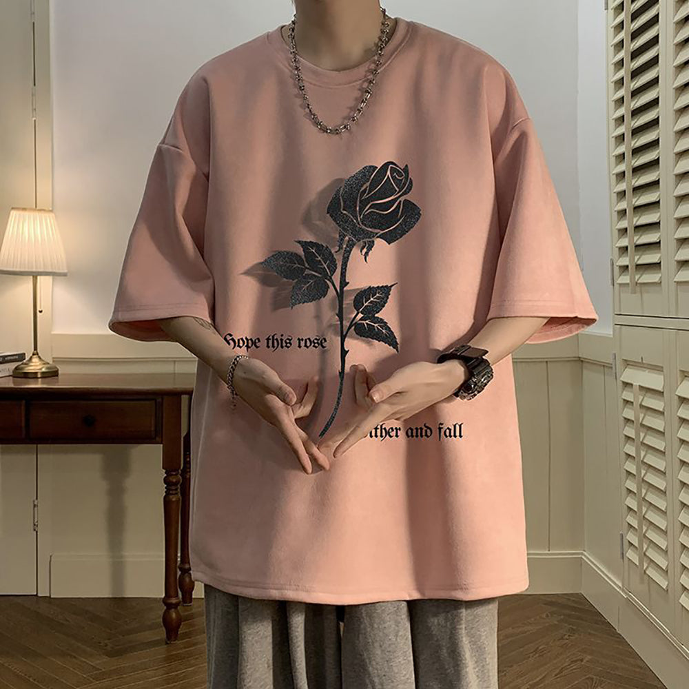 Men Floral Printed Round Neck T-shirt