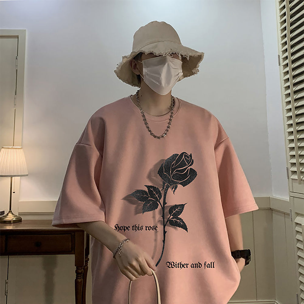 Men Floral Printed Round Neck T-shirt