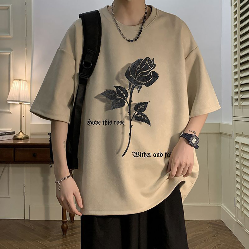 Men Floral Printed Round Neck T-shirt