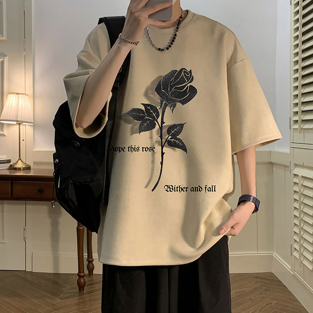 Men Floral Printed Round Neck T-shirt
