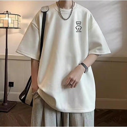 Men Solid Round Neck  Oversized T-shirt