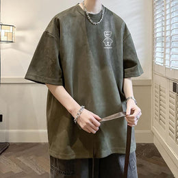 Men Graphic Printed Round Neck  Oversized T-shirt