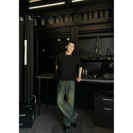 Men Solid Round Neck  Relaxed Fit T-shirt