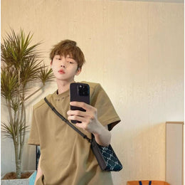 Men Solid Round Neck  T-shirt