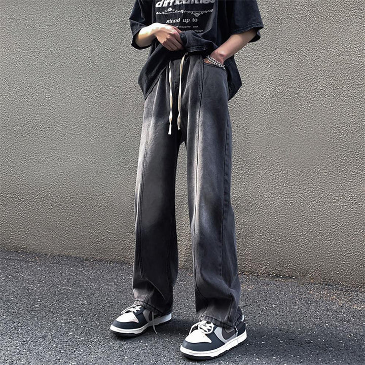 Men Mid-Rise Wide Leg Jeans