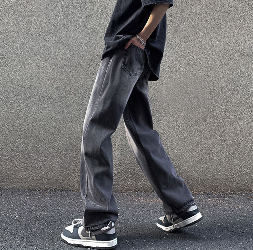 Men Mid-Rise Wide Leg Jeans