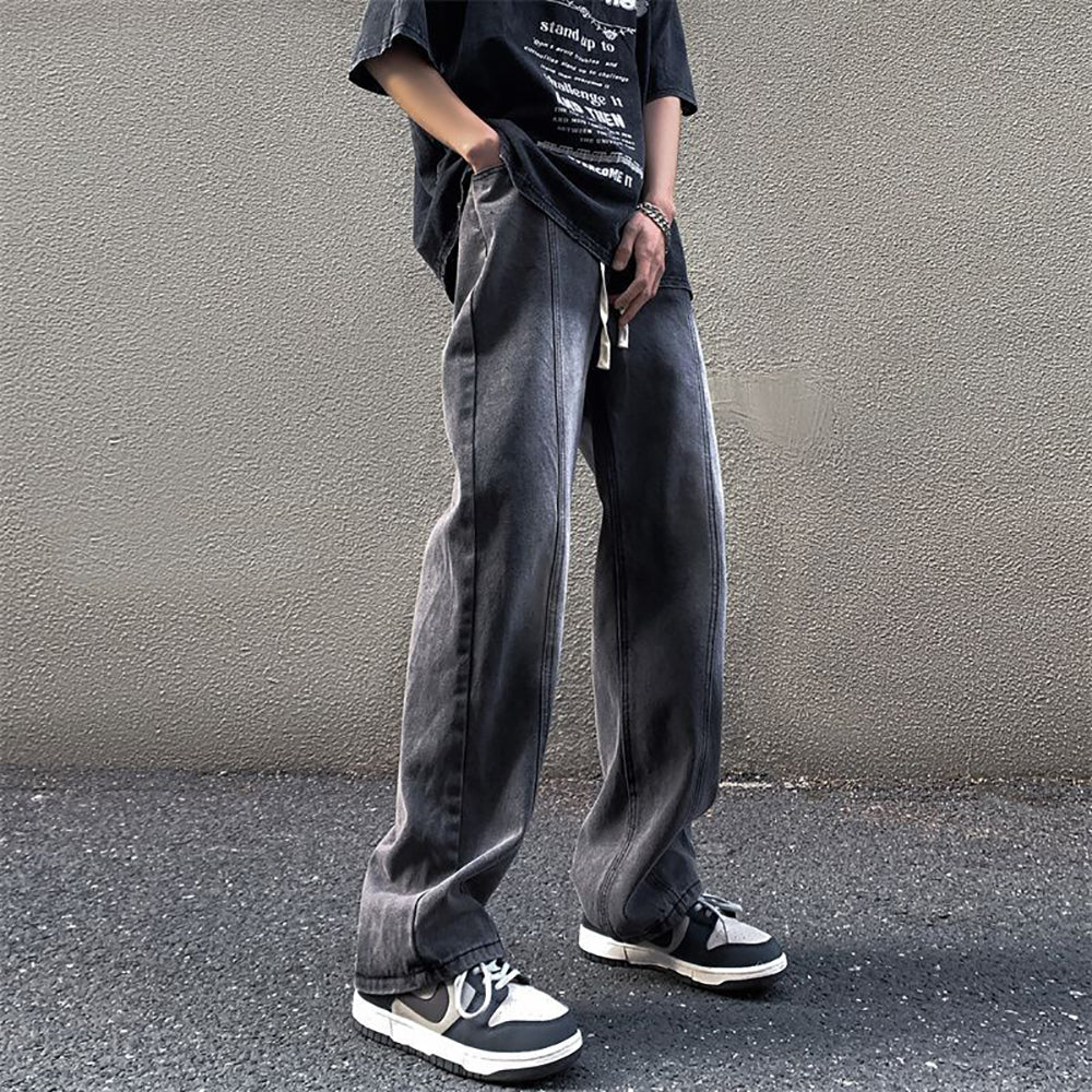 Men Mid-Rise Wide Leg Jeans