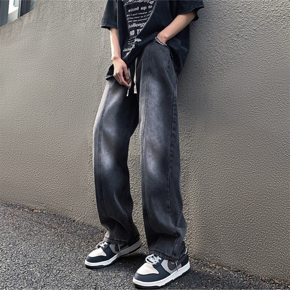 Men Mid-Rise Wide Leg Jeans
