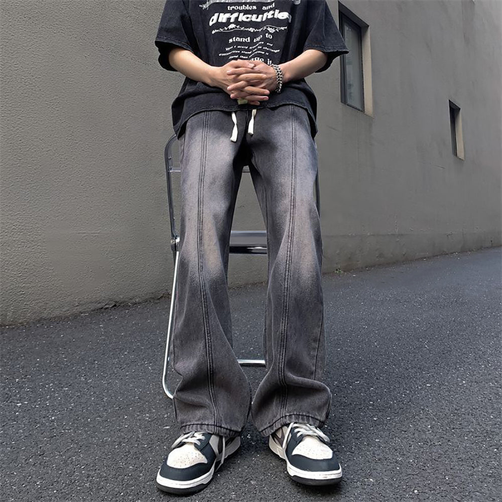 Men Mid-Rise Wide Leg Jeans