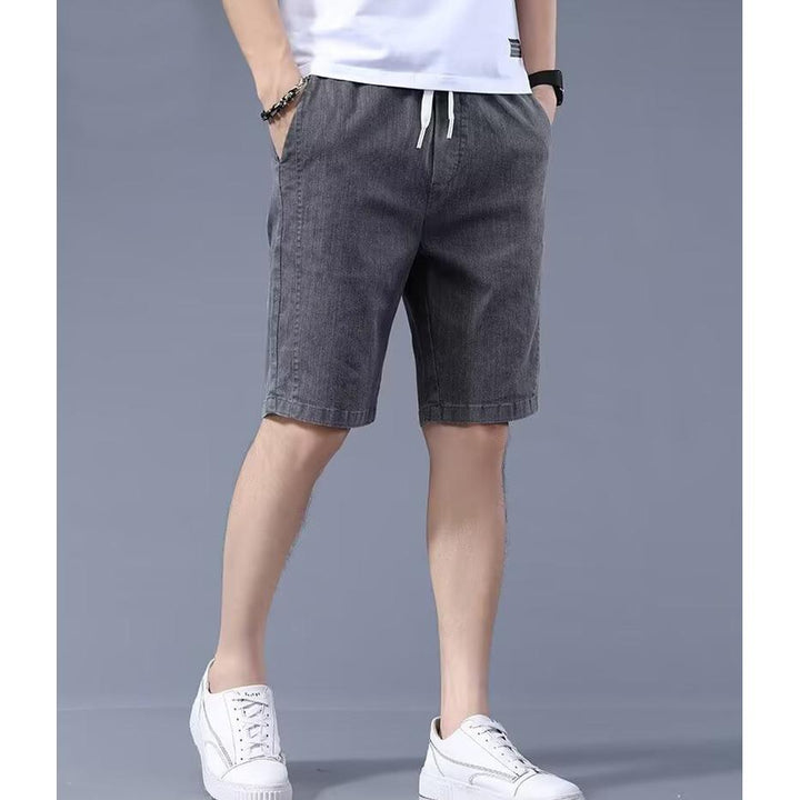 Men Slim Fit Low-Rise Outdoor Denim Shorts