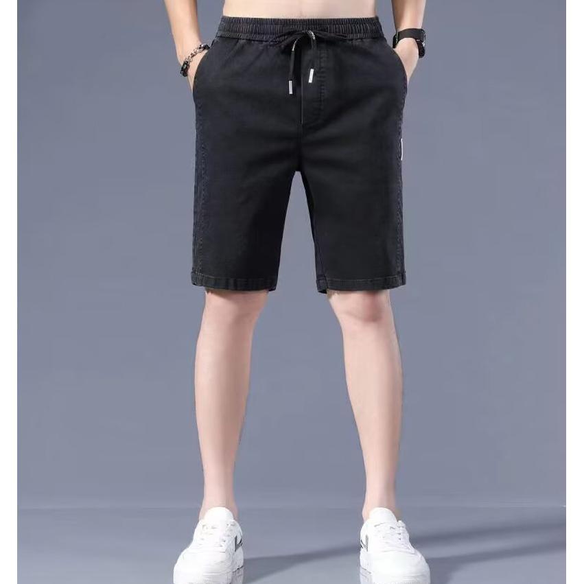 Men Slim Fit Low-Rise Denim Shorts