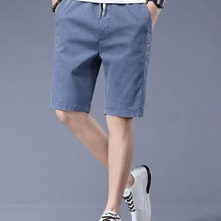 Men Regular Fit Low-Rise Outdoor Denim Shorts