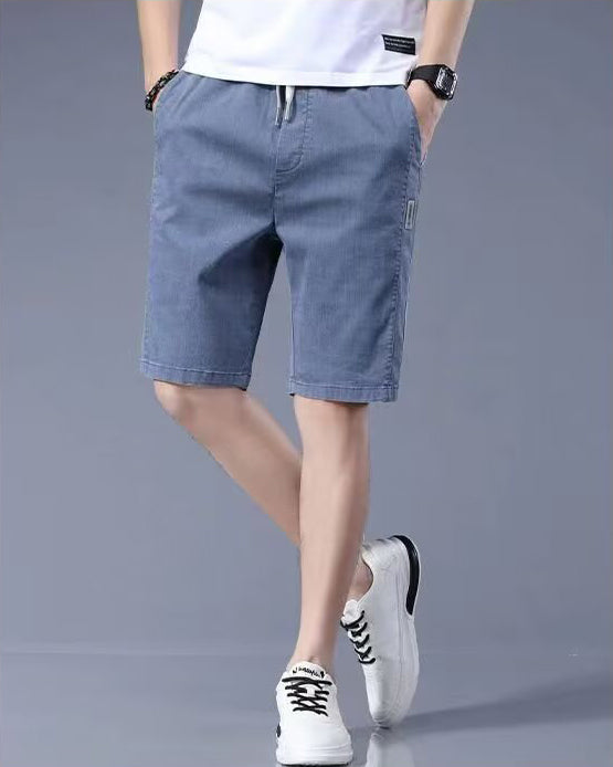 Men Regular Fit Low-Rise Outdoor Denim Shorts
