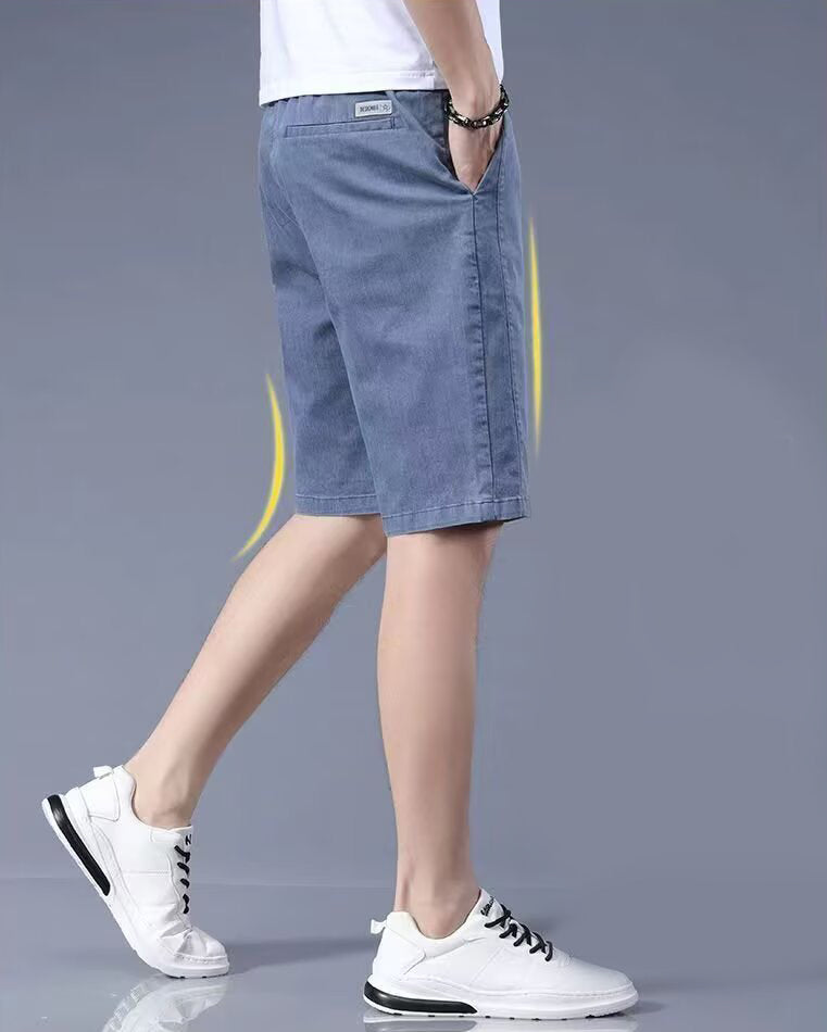 Men Regular Fit Low-Rise Outdoor Denim Shorts