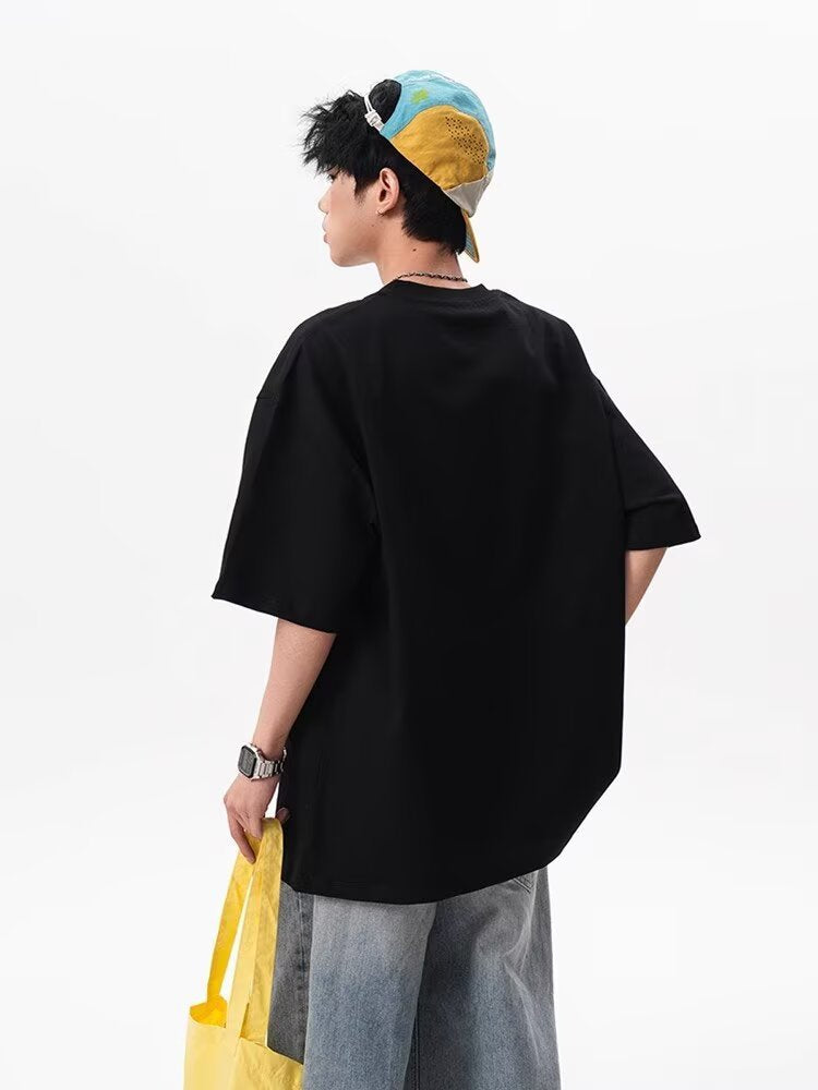 Graphic Printed Drop-Shoulder Sleeves Oversized T-shirt