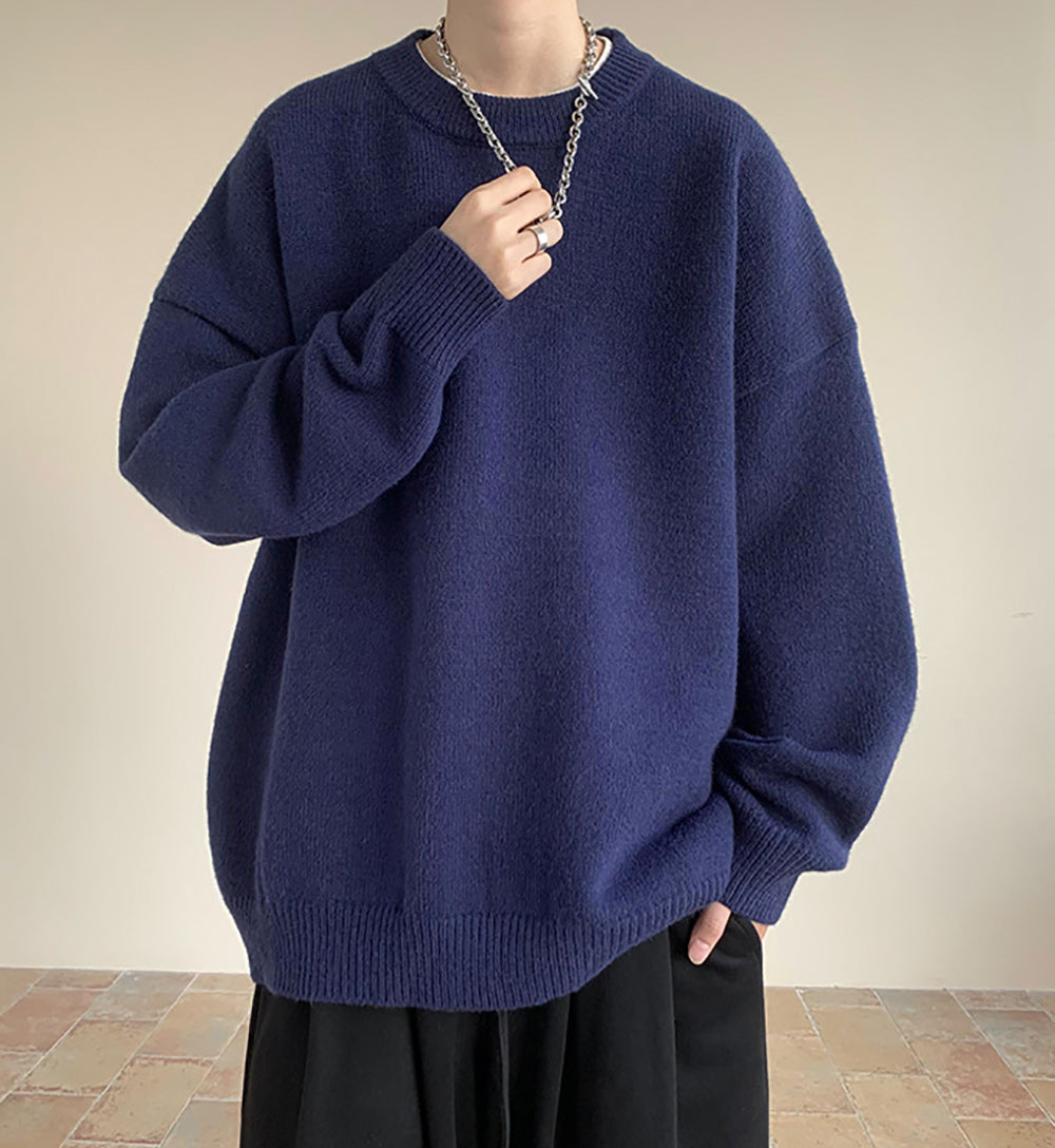 Men Round Neck Oversized Sweatshirt