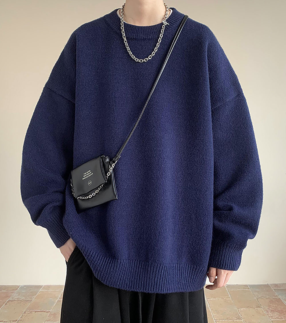 Men Round Neck Oversized Sweatshirt