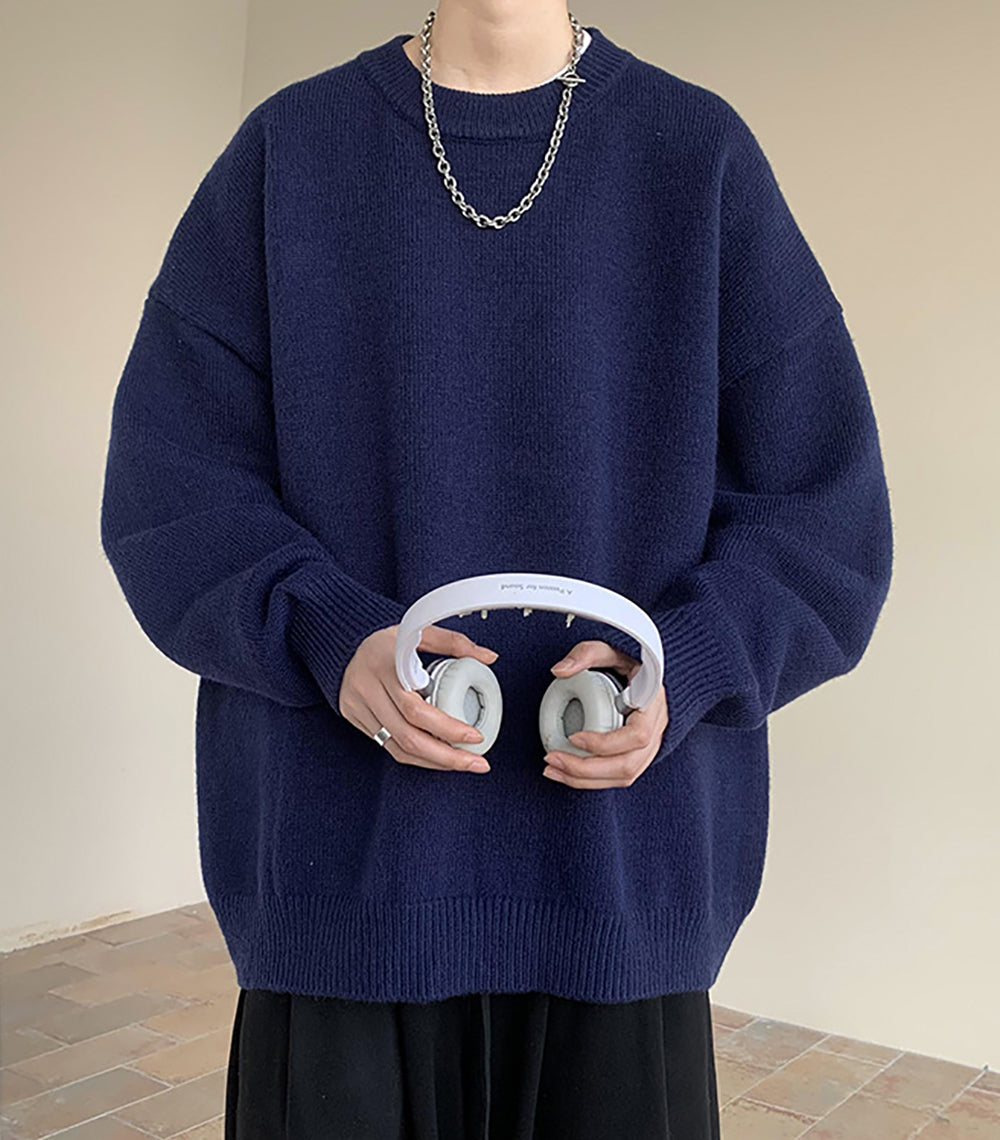 Men Round Neck Oversized Sweatshirt