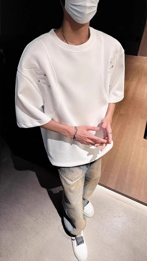 Oversized Round Neck Short Sleeves T-shirt